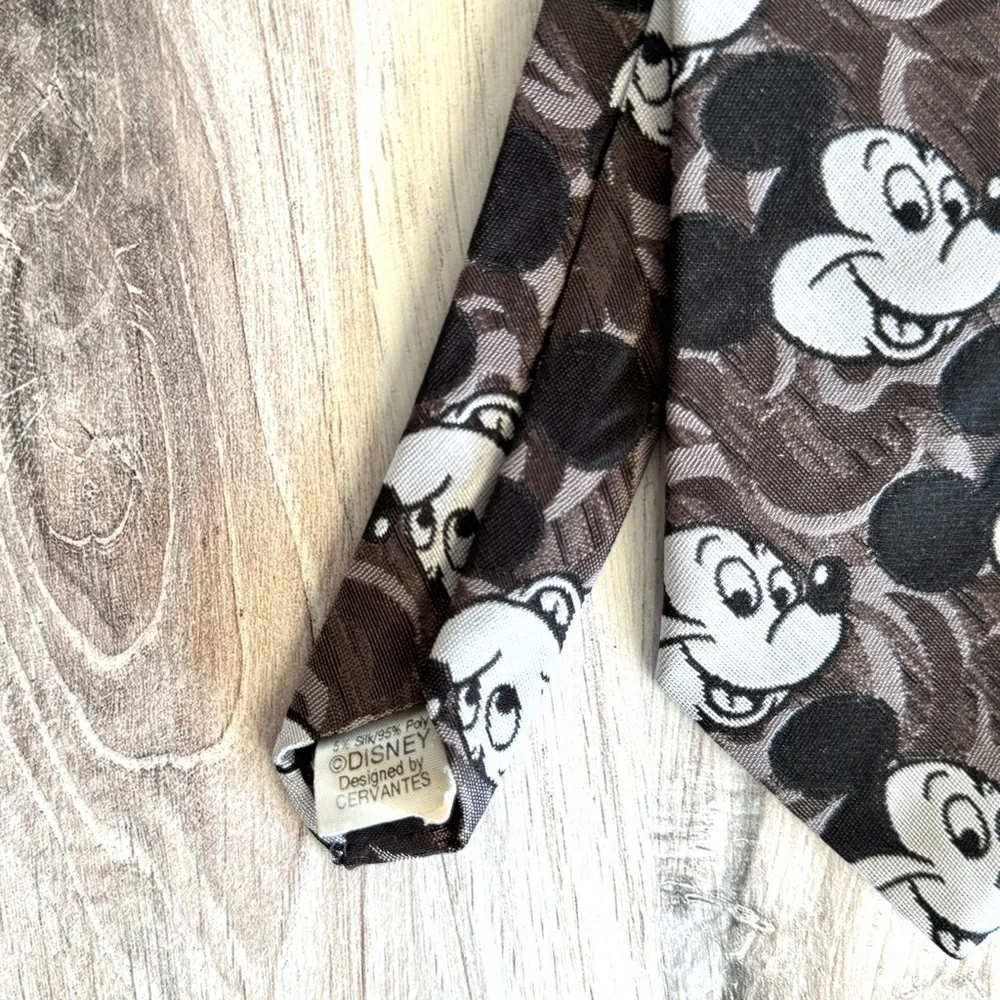 Vintage Walt Disney Mickey Mouse Tie – Rudy Cervantes Los Angeles, Black & White